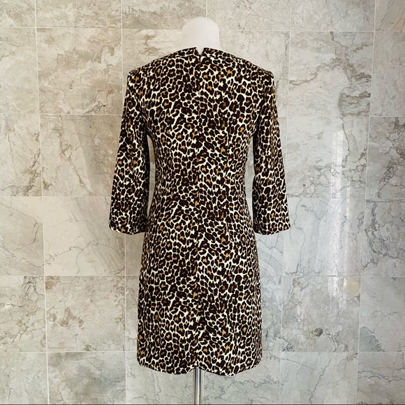 J. Crew Cheetah Print Crepe Shift Dress - Picture 6 of 8